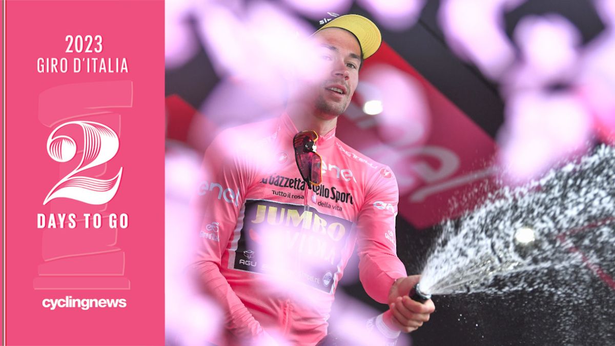 Primoz Roglic in the maglia rosa at the 2019 Giro d